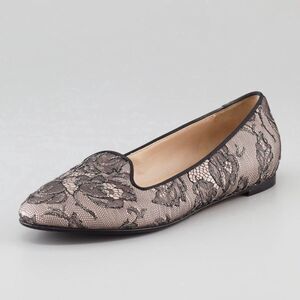 VALENTINO GARAVANI Caviar Crystal Lace Smoking Slippers, (Unworn, Pre-owned)